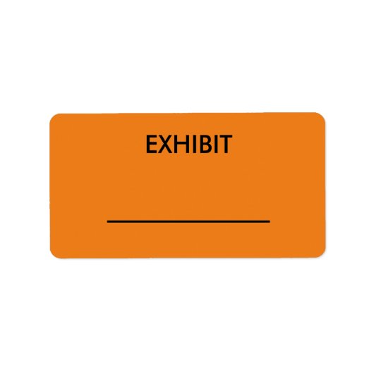 カスタマイズ可能なオレンジ色の裁判所レポーターの表示シール ラベル (正面)