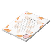 カスタマイズ可能なオレンジ ノートパッド (回転)