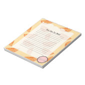 カスタマイズ可能なオレンジ ノートパッド (回転)