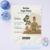 カスタマイズ可能なオンラインヨガクラスの作成 チラシ (シングル)