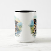 カスタマイズ可能なオーストラリアの羊飼いの子犬 マグカップ (中央)