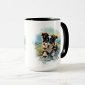 カスタマイズ可能なオーストラリアの羊飼いの子犬 マグカップ (正面右)