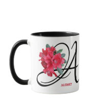 カスタマイズ可能なオードリー名red flowersトレンディーboho