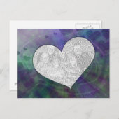 カスタマイズ可能なオービットハート爆発はがき ポストカード (正面/裏面)