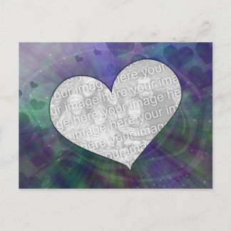 カスタマイズ可能なオービットハート爆発はがき ポストカード