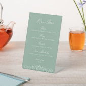 カスタマイズ可能なオープンバー署名花模様 台座サイン (インサイチュ)