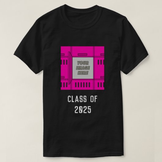 カスタマイズ可能なオープンロッカーフレーム明るいピンク Tシャツ (デザイン正面)