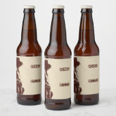 カスタマイズ可能なカウガール ウェスタン パーティー  ビールラベル (ボトル)