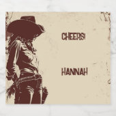 カスタマイズ可能なカウガール ウェスタン パーティー  ビールラベル (シングルラベル)