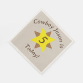 カスタマイズ可能なカウボーイをテーマ スタンダードランチョンナプキン (角)