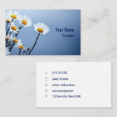 カスタマイズ可能なカウンセラーセラピストカモミールブルー 名刺 (正面/裏面)