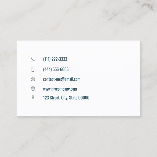 カスタマイズ可能なカウンセラーセラピストコスモス 名刺 (裏面)