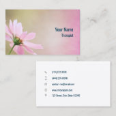 カスタマイズ可能なカウンセラーセラピストコスモス 名刺 (正面/裏面)