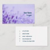 カスタマイズ可能なカウンセラーセラピストラベンダー 名刺 (正面/裏面)