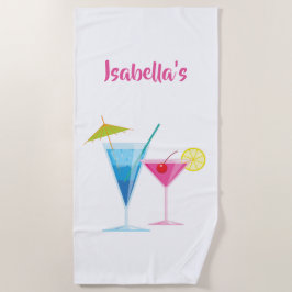 カスタマイズ可能なカクテルのビーチタオル ビーチタオル