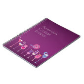 カスタマイズ可能なカクテルのレシピ ノートブック (左側)