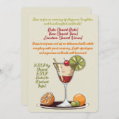 カスタマイズ可能なカクテルパーティの招待状 招待状 (正面/裏面)