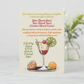 カスタマイズ可能なカクテルパーティの招待状 招待状 (スタンド正面)