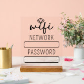 カスタマイズ可能なカスタマーWiFiアカウントサイン アクリルサイン (ウェディング)