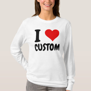 カスタマイズ可能なカスタムI LoveシャツTシャツ Tシャツ