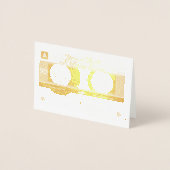カスタマイズ可能なカセットテープカード、金箔プリント 箔カード (正面)