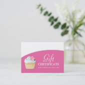 カスタマイズ可能なカップケーキのギフト券 割引カード (スタンド正面)