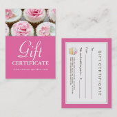 カスタマイズ可能なカップケーキのギフト券 割引カード (正面/裏面)