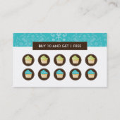 カスタマイズ可能なカップケーキはカードに報酬を与えます ロイヤリティカード (裏面)