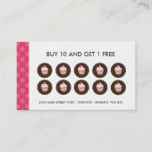 カスタマイズ可能なカップケーキはカードに報酬を与えます ロイヤリティカード (正面)