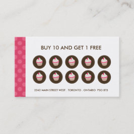 カスタマイズ可能なカップケーキはカードに報酬を与えます ロイヤリティカード