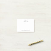 カスタマイズ可能なカップルの名前とイニシャルモノグラム ポストイット (デスク上)