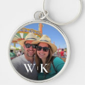 カスタマイズ可能なカップル写真モノグラム キーホルダー (正面)