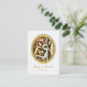 カスタマイズ可能なカトリック結婚式祈祷カード プレイスカード (スタンド正面)