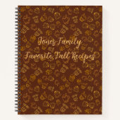 カスタマイズ可能なカボチャンススパイスベイカーレシピブック ノートブック (正面)