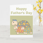 カスタマイズ可能なカメの父の日カード カード (黄色い花)