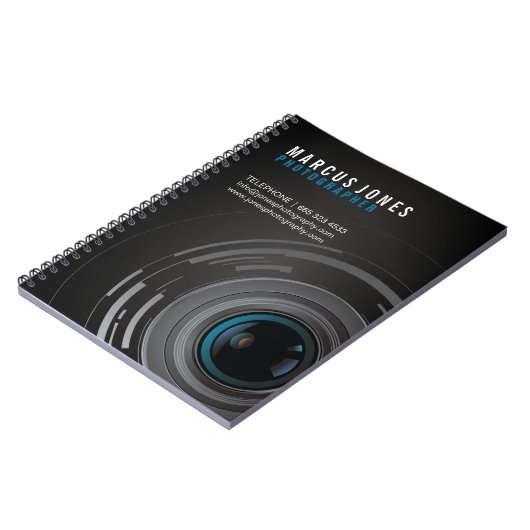 カスタマイズ可能なカメラマンのノート ノートブック (左側)