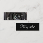 カスタマイズ可能なカメラマンのプロフィールカード- スキニー名刺 (正面/裏面)