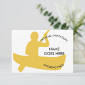 カスタマイズ可能なカヤックパーティの招待状 招待状 (スタンド正面)