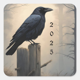 カスタマイズ可能なカラスのシール スクエアシール
