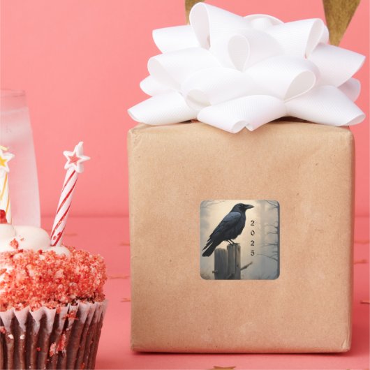 カスタマイズ可能なカラスのシール スクエアシール (パーティー)