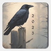 カスタマイズ可能なカラスのシール スクエアシール (正面)