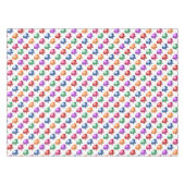 カスタマイズ可能なカラフルかわいいフクロウ模様 テーブルクロス (正面(横))