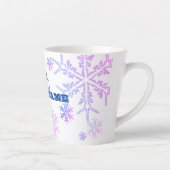 カスタマイズ可能なカラフルスノーフレーク カフェラテマグ (右)