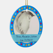 カスタマイズ可能なカラフルドット写真フレームオーナメント セラミックオーナメント (右)
