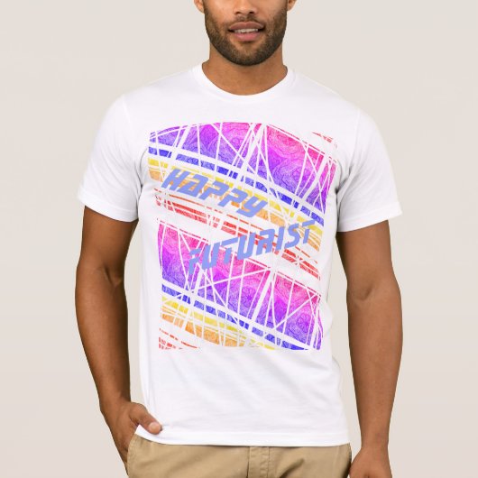 カスタマイズ可能なカラフル付きの未来的なシャツ Tシャツ (正面)