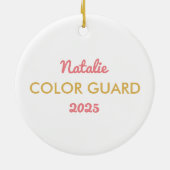 カスタマイズ可能なカラーガードオーナメント セラミックオーナメント (裏面)