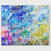 カスタマイズ可能なカラーパレットのアート ラッピングペーパー (フラット)