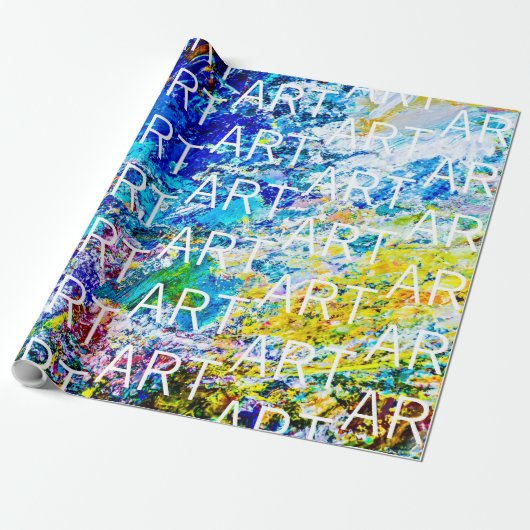 カスタマイズ可能なカラーパレットのアート ラッピングペーパー (アンロールド)