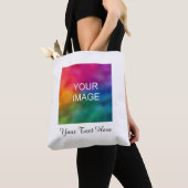 カスタマイズ可能なカラー写真文字テンプレート書 トートバッグ (クローズアップ)