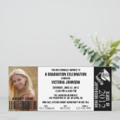 カスタマイズ可能なカラー卒業入学チケット 招待状 (スタンド正面)